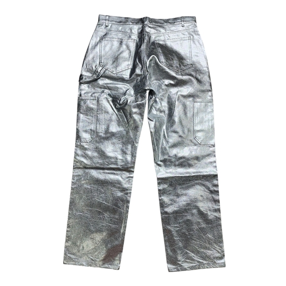 NWT Pull & Bear Silver Loose Fit Jeans Size 10 - Picture 2 of 8